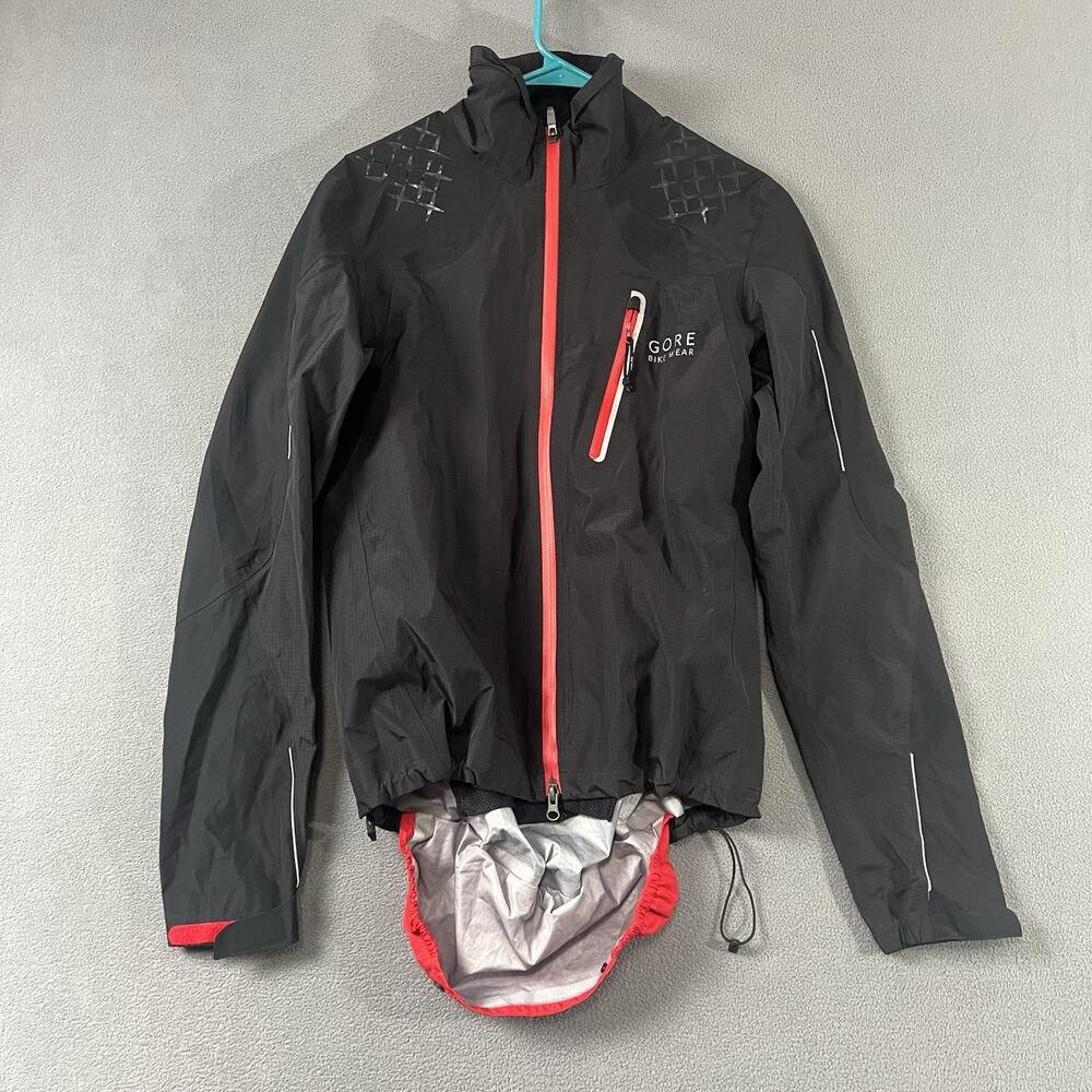 Gore Bike Wear Jacket Men's Small Black Red Fusion GT Full Zip Cycling Outdoors